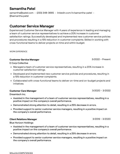 customer service manager resume examples|Customer Service Manager Resume Examples & Samples for .